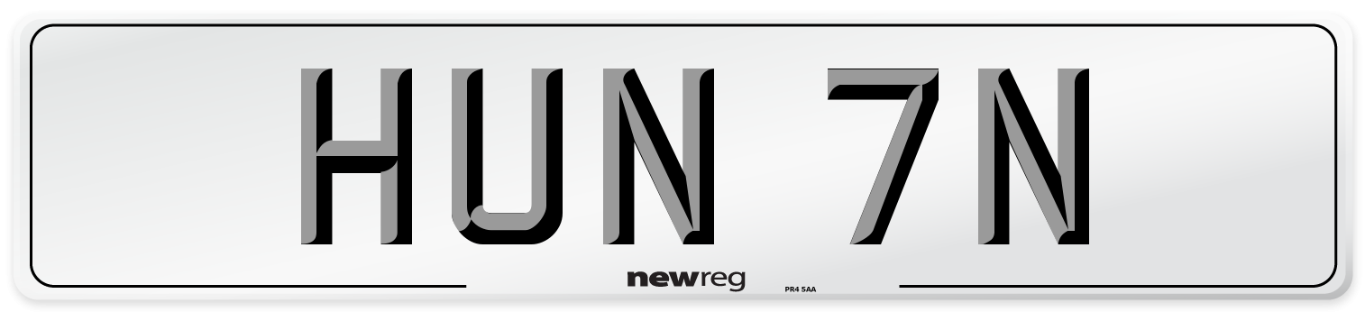 HUN 7N Number Plate from New Reg